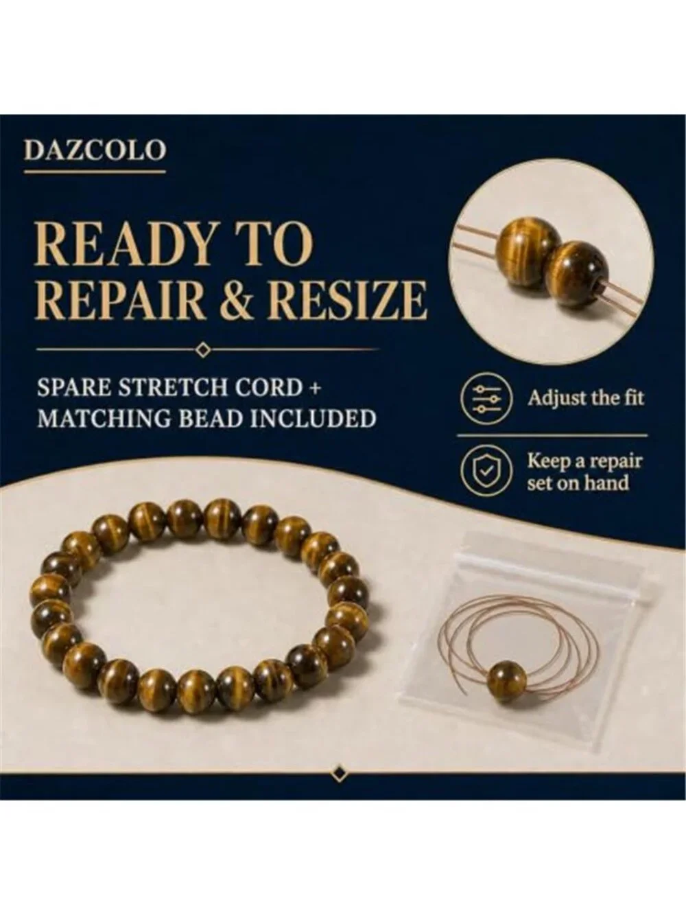 8mm Natural Crystal Stretch Bracelet | Handmade Round Stone Bead Bracelet
